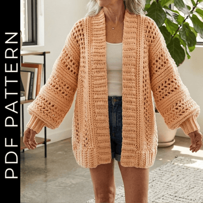 Selvara Oversized cozy Cardigan Crochet Pattern