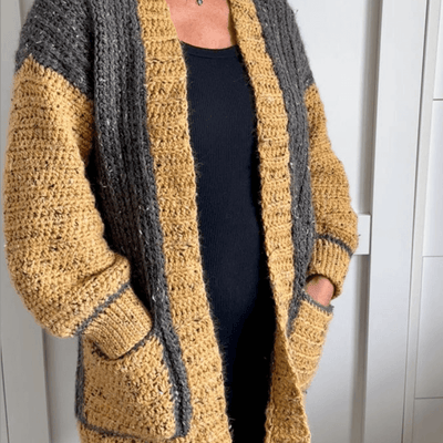 PAKI Cardigan crochet pattern - Video Tutorial Included